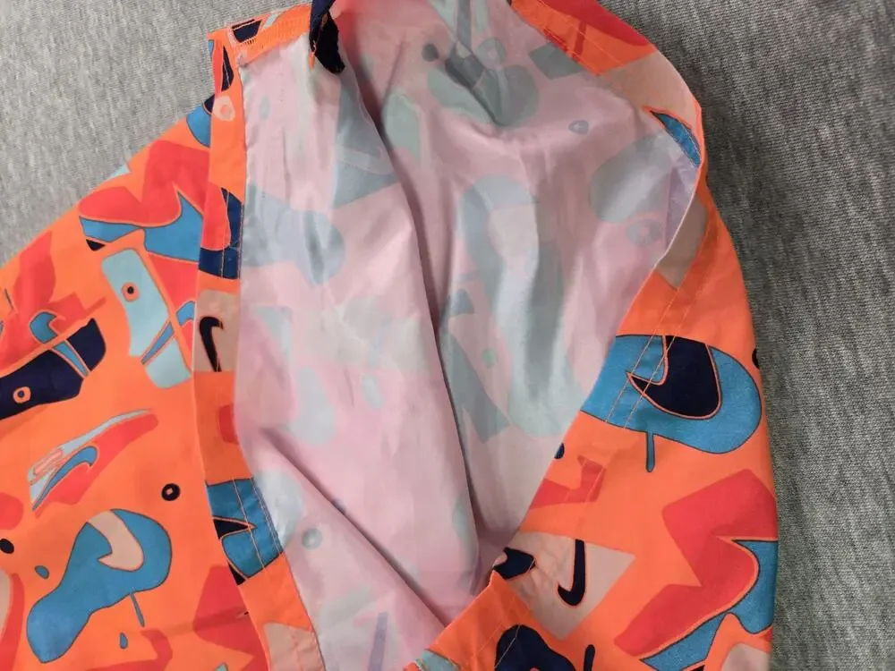 Nike Shorts Mens XL Multicolor Geometric Swim Trunks Lined Drawstring Pockets
